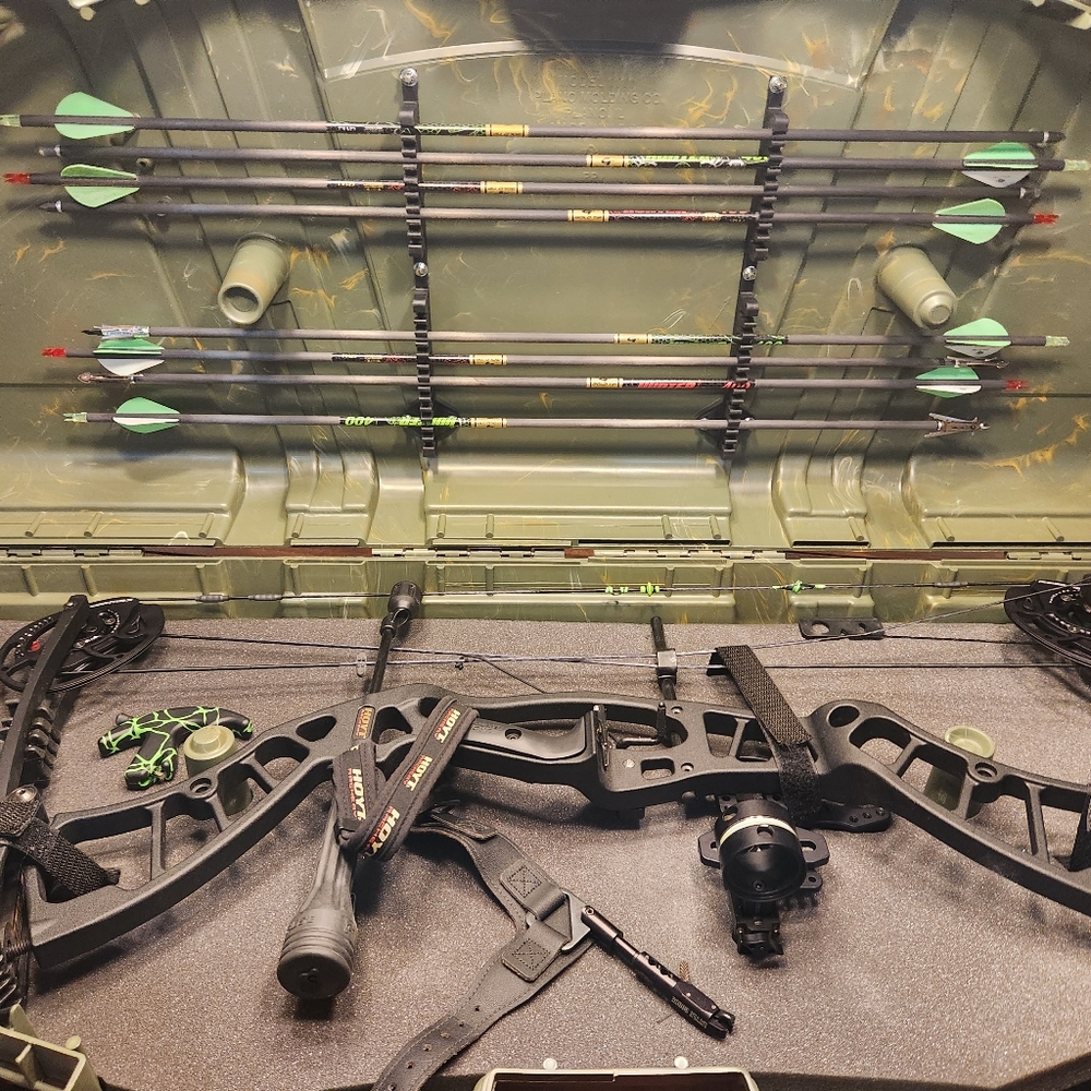 Compound Bow with Arrows and Case